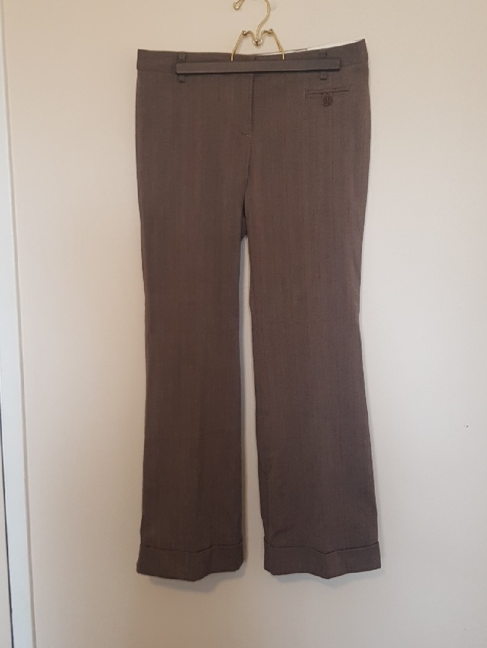 Ricki's Brown Herrinbone Pinstripe Dress Pants